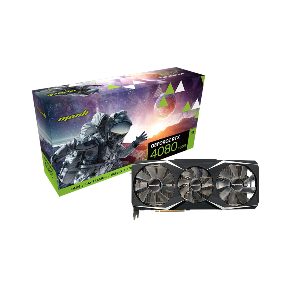 MANLI M-NRTX4080/6RMHPPP-M3520, GEFORCE RTX4080, 16Gb, 256Bit, GDDR6X, 1xHDMI, 3xDP GAMING Ekran Kartı