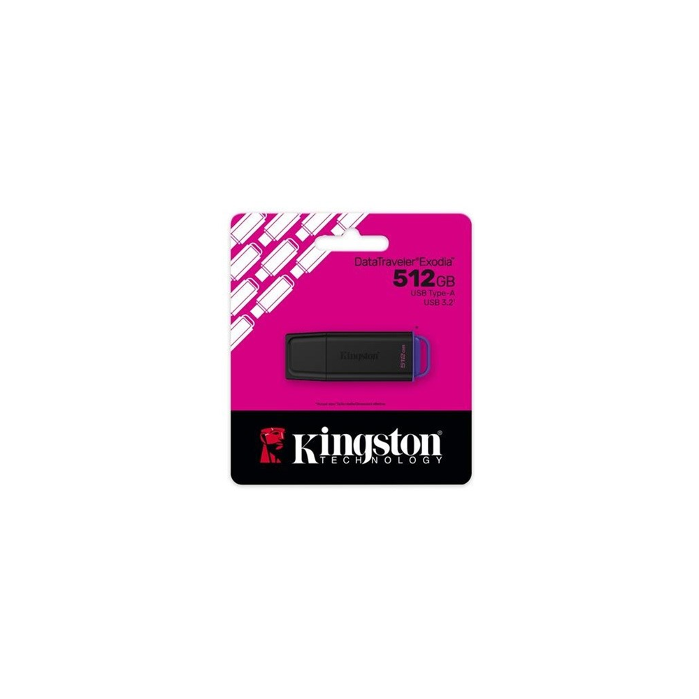 KINGSTON DTXG2/512GB USB 3.2 DataTraveler Exodia Gen 1 Flash Bellek (Siyah-Mor)