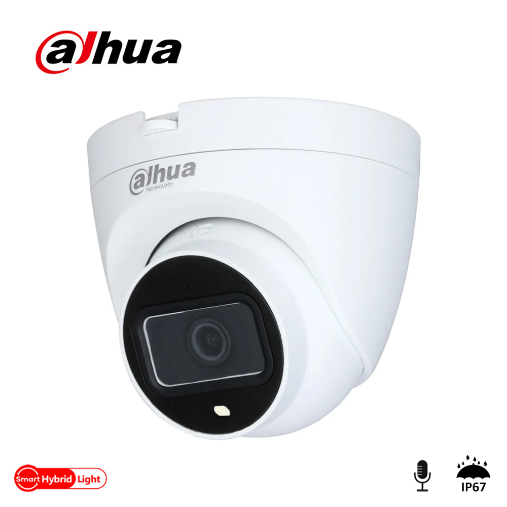 DAHUA IPC-HDW1431V-SA, 4Mpix, 2,8mm Lens, H265+, 30Mt Gece Görüşü,  Mikrofonlu, PoE Dome IP Kamera