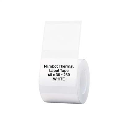 NIIMBOT T40 Etiket 40mm x 30mm 230 adet Beyaz  (B1,B21S,B3S)