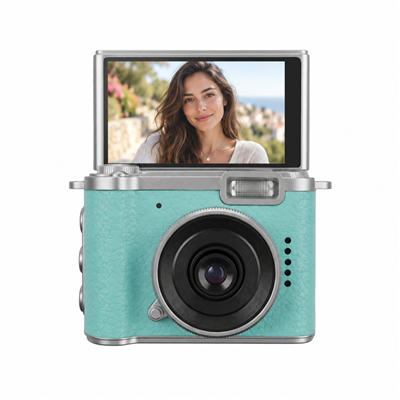 EVEREST ADK1982, Yeşil, 1080P Full HD, 350mAh Batarya, 1.47inç Katlanabilir Ekran, Mini Retro Dijital Kamera