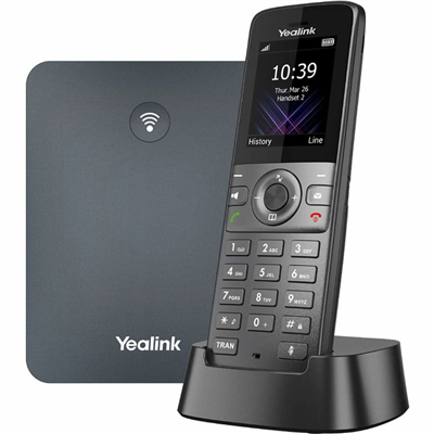 YEALINK W73P, W73H Dect Telefon ile W70B Baz İstasyonu, Kablosuz IP TELEFON, Siyah, 1.8" Renkli Ekran, 35 Saat Konuşma, 400 Saat Bekleme