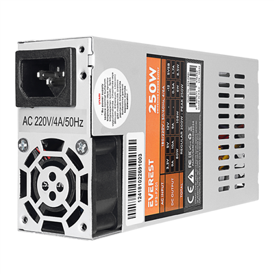 Everest EPS-FX01, Peak 250W, 4cm Fan, İnce Uzun, 41 x 81 x 150mm, Flex Power Supply (PSU) Box