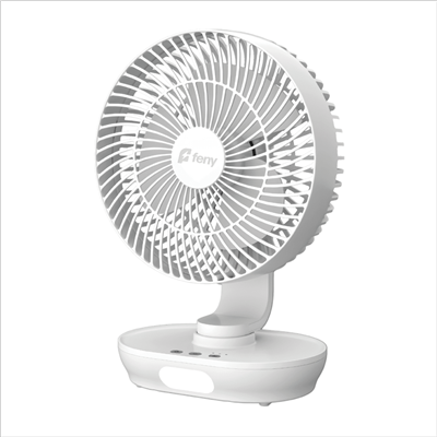 FENY FN-F88, Oscilla+, BEYAZ,  3 Kademeli Hız, 150 Derece Otomatik Salınım, 8" Kanat, Masaüstü, Gece Lambası, Dahili 3000mAh Bataryalı, Type-C Şarj Girişli, Vantilatör