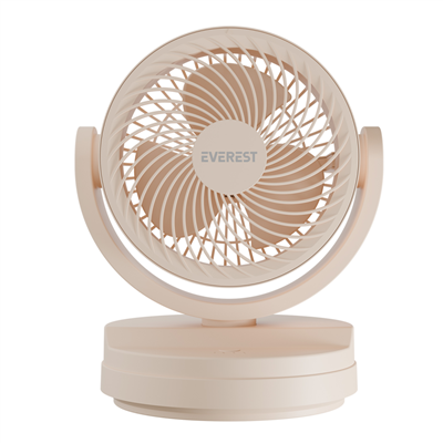 EVEREST EFN-509, KREM, 3 Kademeli Hız, 7"Kanat, Masaüstü, Type-C Vantilatör
