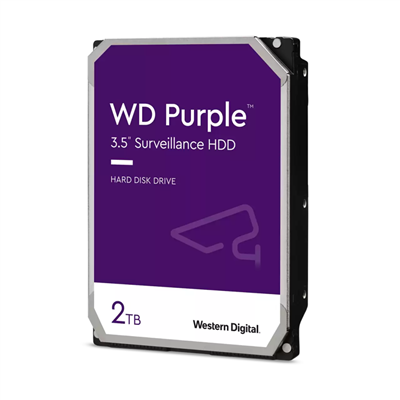 WD PURPLE, WD23PURZ,  3.5", 2TB, 256Mb, 5400 Rpm, 7/24 Güvenlik, HDD (Türkiye Distribütörü Garantili)