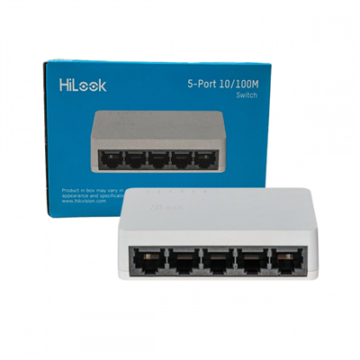 HILOOK NS-0105D, 5 Port, Megabit, Yönetilemez, Masaüstü Switch