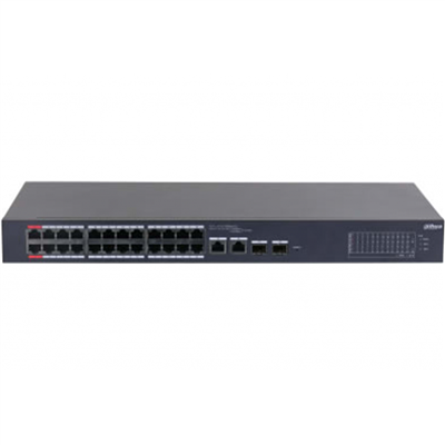 DAHUA CS4226-24ET-240, 24Port, Megabit, PoE 240W, 2 Port SFP Gigabit Combo, Cloud Yönetilebilir, Switch