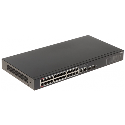 DAHUA CS4226-24ET-375, 24Port, Megabit, PoE 375W, 2 Port Gigabit Lan, 2 Port SFP Gigabit Combo, Cloud Yönetilebilir, Switch