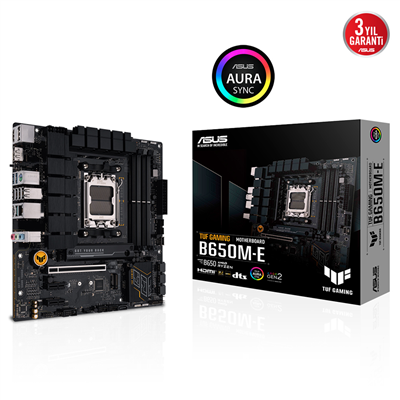 ASUS TUF GAMING B650M-E, 4xDDR5, 2x M.2, HDMI, 2xDP, Type-C, AM5 Soket GAMING Anakart