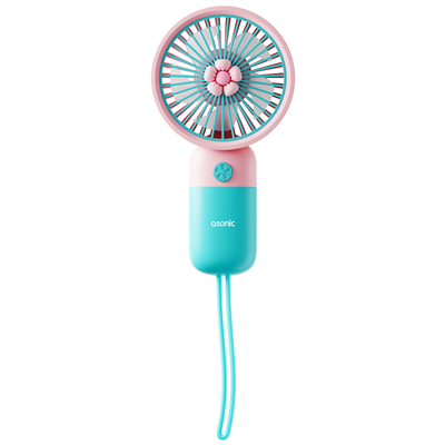 ASONIC AFN24, MAVİ, 1 Kademeli Hız, Elde Kullanım, Dahili 250mAh Bataryalı, Type-C Şarj Girişli, Vantilatör