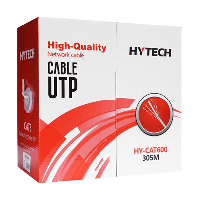 HYTECH HY-CAT600, 25AWG, UTP, CAT6 Kablo, 305m, Gri