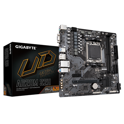GIGABYTE A620M-S2H, rev.1.2, 6400MHz, 2xDDR5, 1x M.2, D-SUB, HDMI, DP, AM5 Soket Anakart