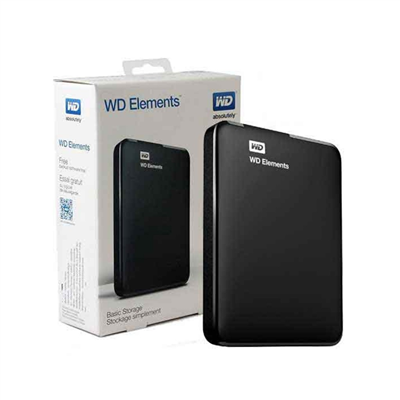WD WDBU6Y0020BBK-WESN, Elements, 2TB, 2.5", USB3.0, Taşınabilir, Harici HDD, Siyah (Türkiye Distribütörü Garantili)