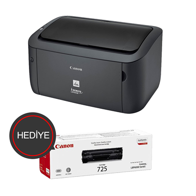 CANON i-SENSYS LBP6030B, Lazer Yazıcı (Siyah), Orjinal 1adet CRG725 Toner Hediyeli (Dakikada 18 Sayfa) ORİJİNAL TONERLİ, TÜRKİYE Distibütör GARANTİLİ