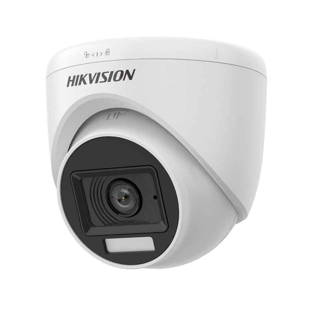 HIKVISION DS-2CE76D0T-LPFS 2Mpix, 20Mt Gece Görüşü, 2,8mm Lens, Hybrid Light, Dahili Mikrofon, Plastik Dome Kamera