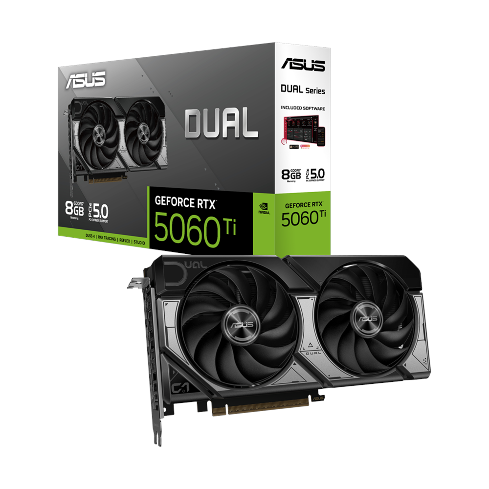 ASUS DUAL-RTX5060TI-8G, 8Gb, 128Bit, GDDR7, 1xHDMI, 3xDP GAMING Ekran Kartı (OUTLET)