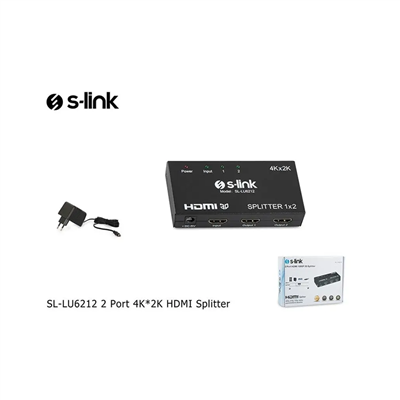 S-LINK SL-LU6212, HDMI Çoklayıcı, 1Giriş, 2Çıkış, (1PC-2Monitör)
